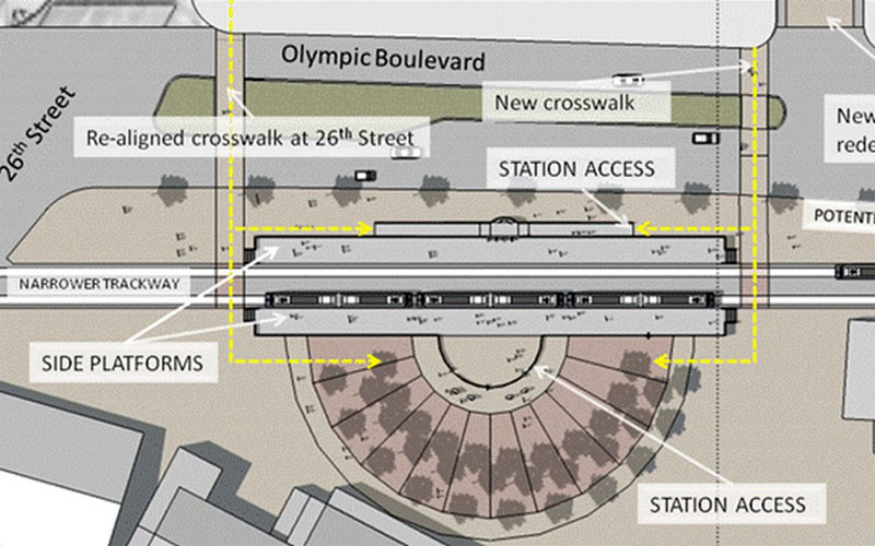 Bergamot Expo station plan